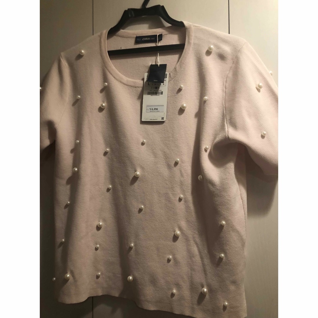 新品 ZARA ニットシャツ Lサイズ