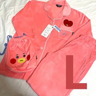 ビーティーイシビル(BT21)のBT21  ルームウェア　パジャマ　TATA  テテ　V  Lサイズ　巾着付き(アイドルグッズ)