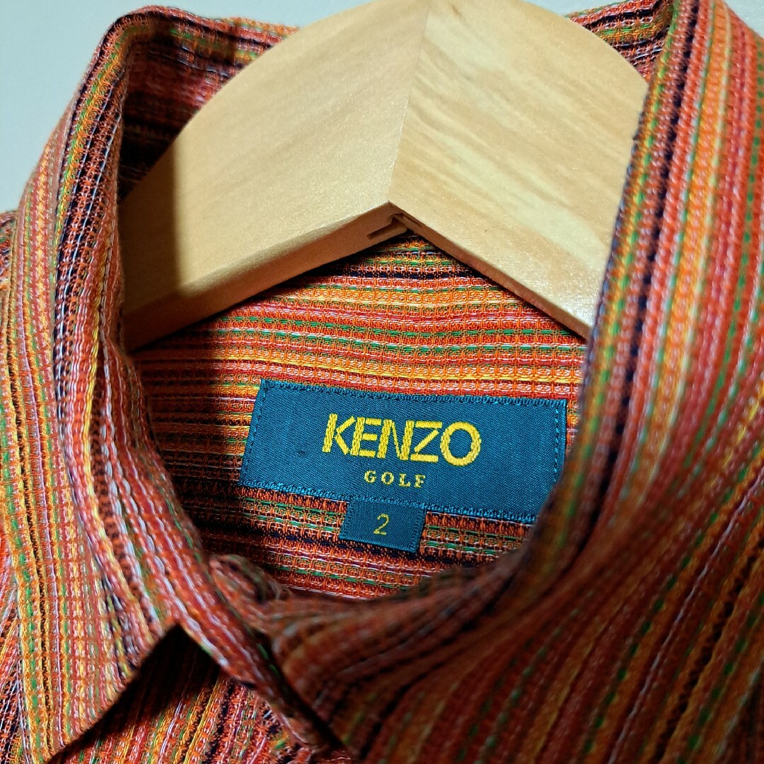 90s ビンテージ KENZO GOLF マルチカラーシャツ