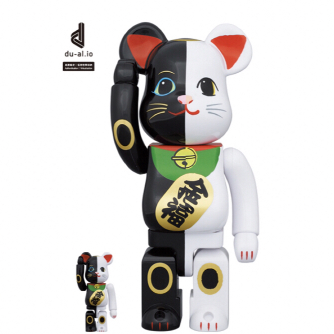 BE@RBRICK 招き猫 金運 白 × 招福 黒 100％ & 400％等