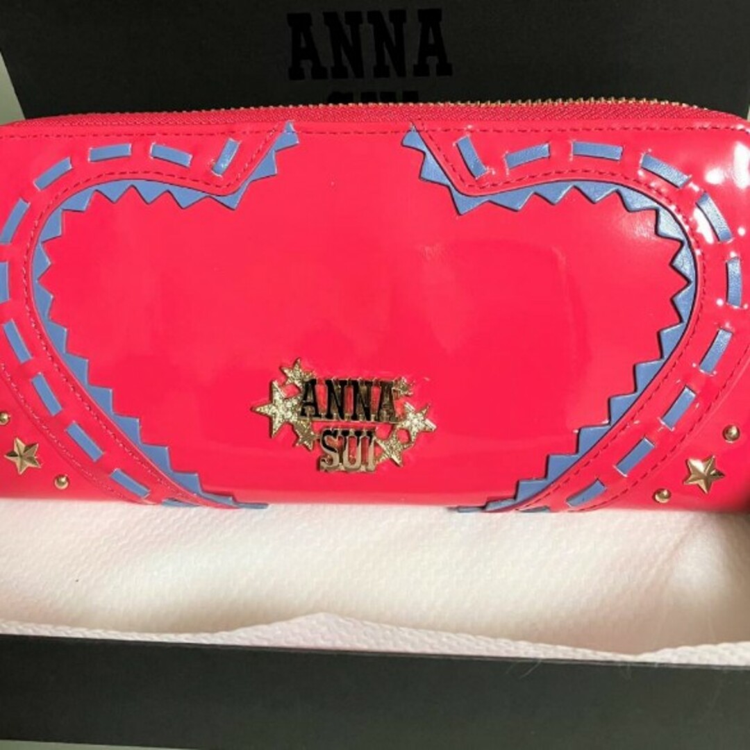 ANNA SUI(アナスイ)の◆アナスイ◆エナメル◆ラウンドファスナー 財布 長財布◆ホットピンク◆ レディースのファッション小物(財布)の商品写真