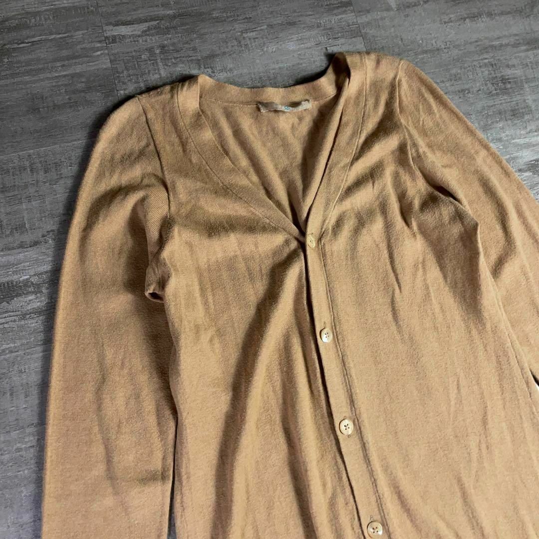 美品 45rpm ロングカーディガン ベージュ ロング丈 コットン