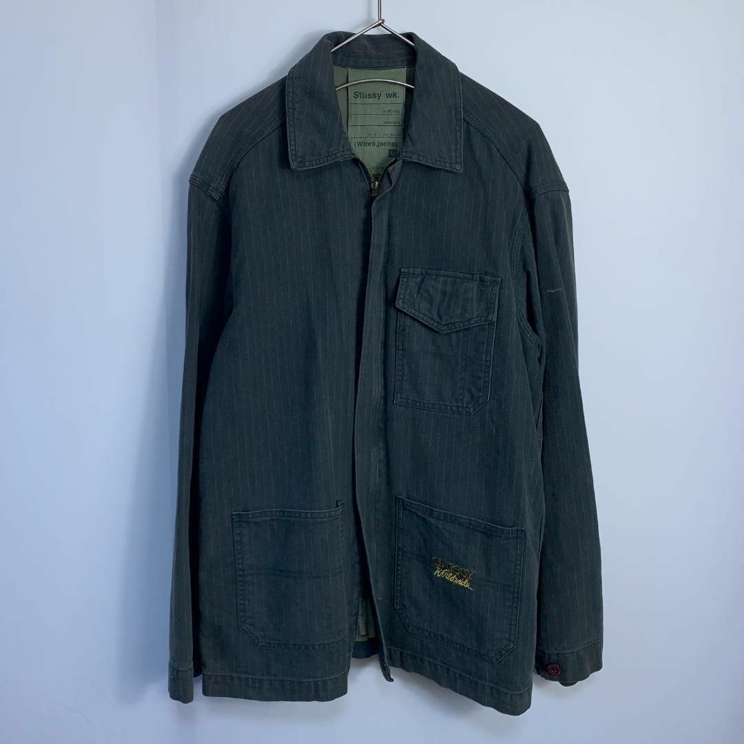 OLD STUSSY ステューシー カバーオールジャケット ワークジャケット M