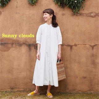 サニークラウズ(Sunny clouds（FELISSIMO）)の【訳あり】Sunny clouds パラソルワンピース　ナチュラル　サイズL(ロングワンピース/マキシワンピース)