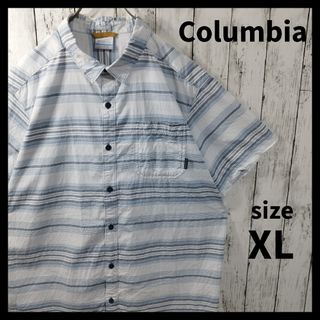 コロンビア(Columbia)の【Columbia】ランダムボーダー柄シャツ　半袖　アウトドア　夏　秋　海　山(シャツ)