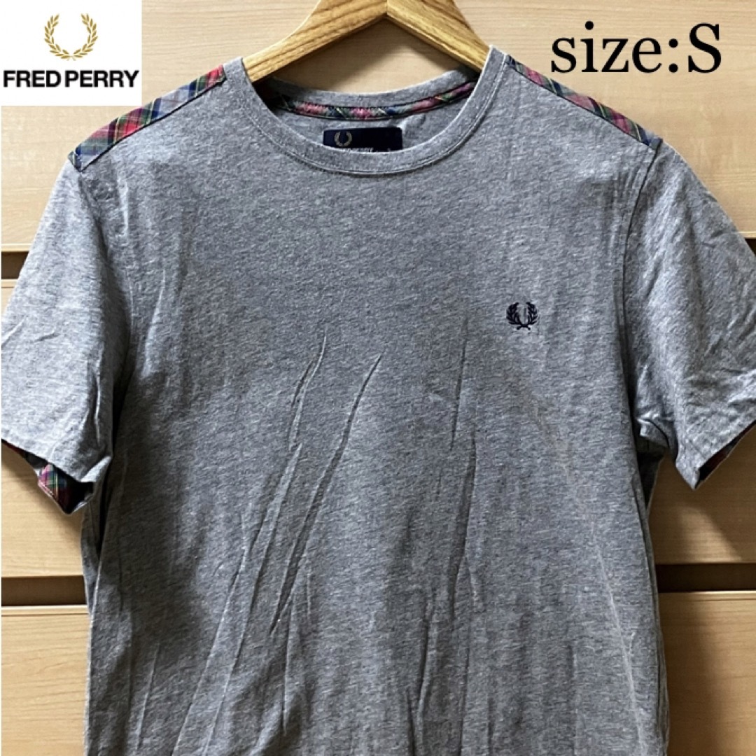 FRED PERRY フレッドペリー メンズ 半袖Tシャツ グレー Lサイズ