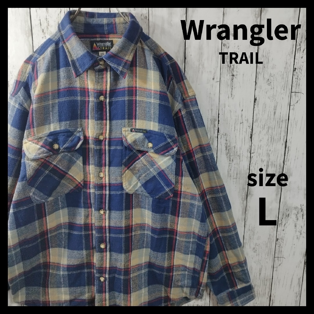 【Wrangler TRAIL】チェック柄フランネルシャツシャツジャケット　秋冬