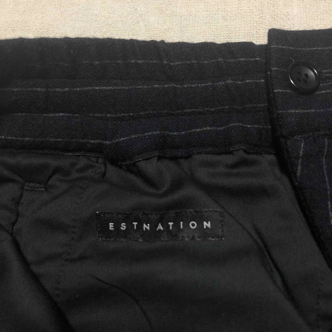 ESTNATION(エストネーション)の【極美品】ESTNATION エストネーション ウールストライプイージーパンツ メンズのパンツ(その他)の商品写真