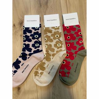 マリメッコ(marimekko)の人気柄marimekko新品　マリメッコソックス　レディース靴下【3足セット】(ソックス)