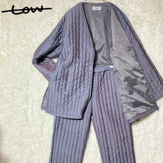 極美品 unlow アンロー セットアップ オーバーサイズ 光沢 M(ノーカラージャケット)