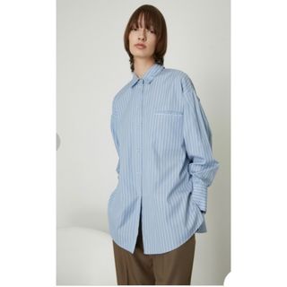 リムアーク(RIM.ARK)のRIM.ARK 2tuck sleeve wide stripe シャツ(シャツ/ブラウス(長袖/七分))