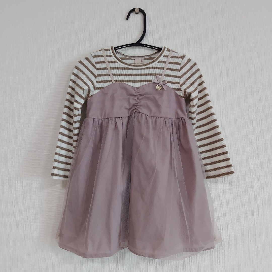 petit main(プティマイン)のプティマイン チュールワンピース 100 キッズ/ベビー/マタニティのキッズ服女の子用(90cm~)(ワンピース)の商品写真