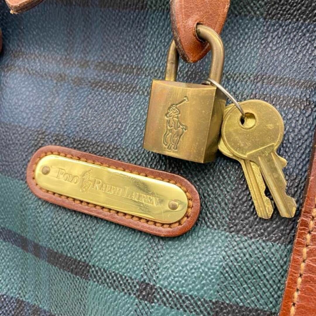 極美品】ラルフローレン 2way ショルダーバッグ ボストンバッグ 鍵 南京錠-