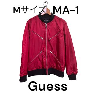 ゲス(GUESS)のゲス　MA-1 赤　ステューシー　ナイキ　アディダス　エクストララージ　ベイプ(ブルゾン)