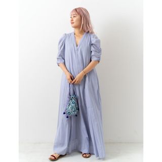 ヌキテパ(ne Quittez pas)のne Quittez pas♡Dobby Stripe Plain Dress(ロングワンピース/マキシワンピース)