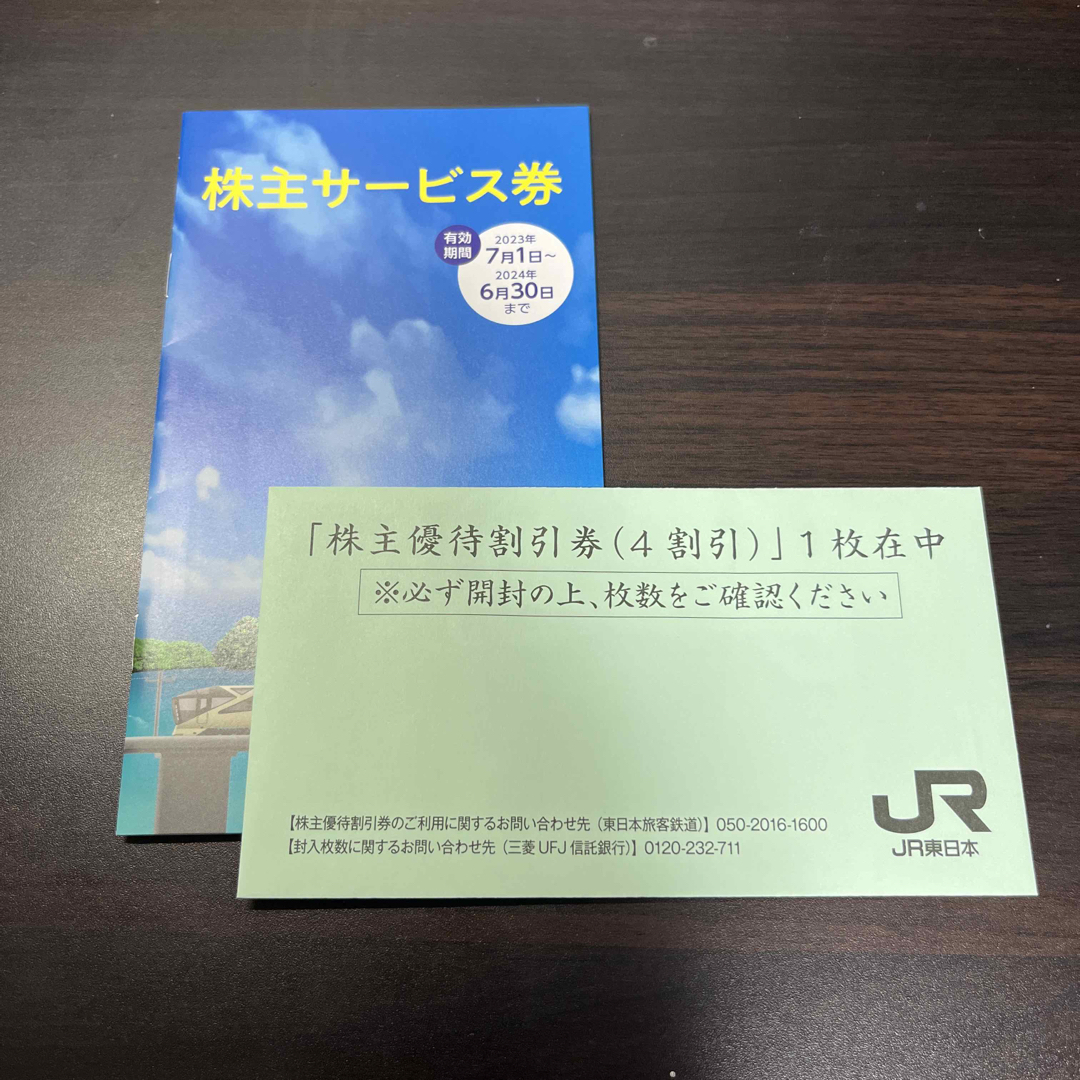 JR東日本　株主優待割引券1枚とサービス券
