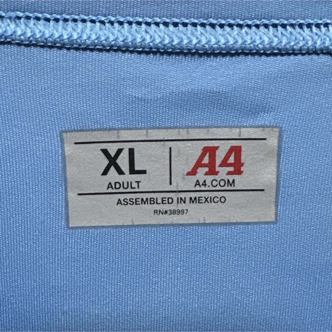 A4.com メキシコ製 スポーツ 長袖カットソー 両面プリント XL 海外古着 メンズのトップス(Tシャツ/カットソー(七分/長袖))の商品写真