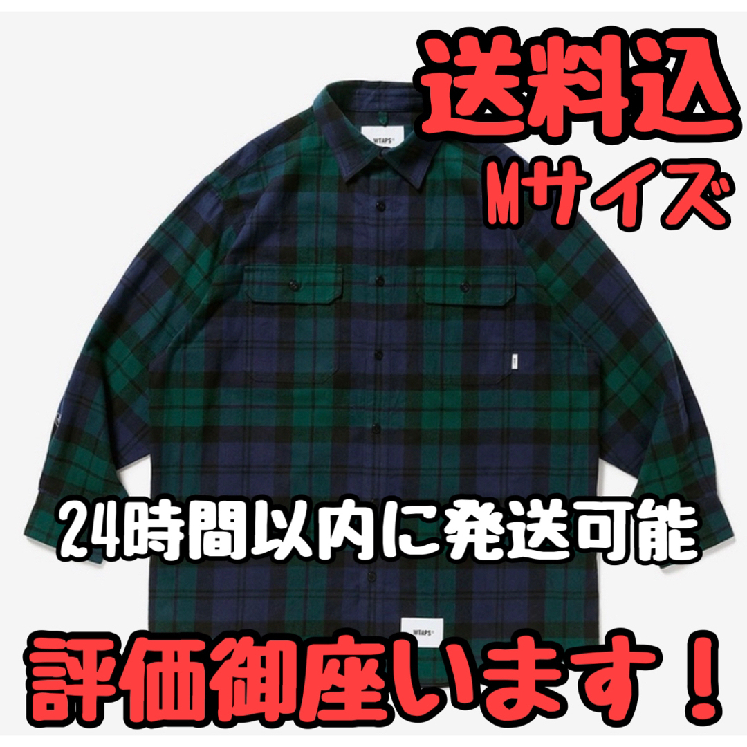 WTAPS 22AW DECK LS COTTON FLANNEL シャツ M