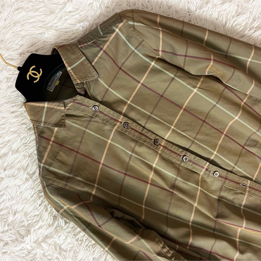 BURBERRY(バーバリー)のバーバリー ノバチェック ギガチェック シャツ ブラウス 玉虫色 レディースのトップス(シャツ/ブラウス(長袖/七分))の商品写真