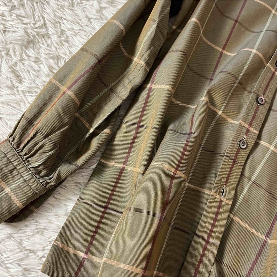 BURBERRY(バーバリー)のバーバリー ノバチェック ギガチェック シャツ ブラウス 玉虫色 レディースのトップス(シャツ/ブラウス(長袖/七分))の商品写真