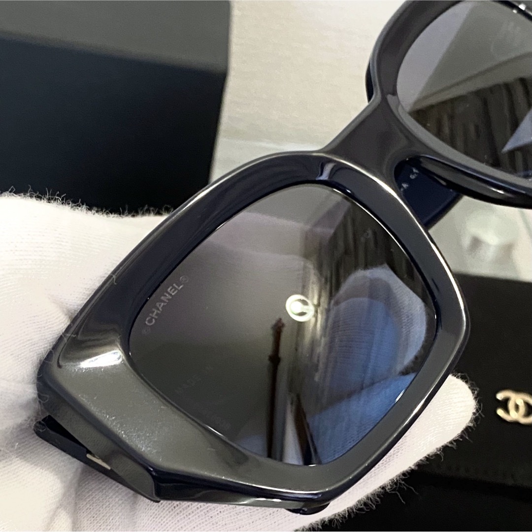 【未使用品】CHANEL スクエア シェイプ アイウェア ブルーレンズ