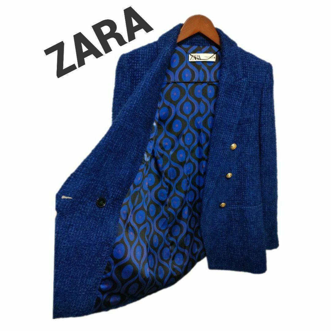 ZARA - ZARA ジャケット ネイビー 金ボタン 紺ブレ ザラ ダブル ZARA - ZARA ジャケット ネイビー 金ボタン 紺ブレ ザラ ダブル