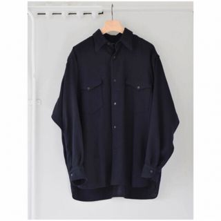 COMOLI 23ss カナパ スキッパー半袖シャツ　サイズ2