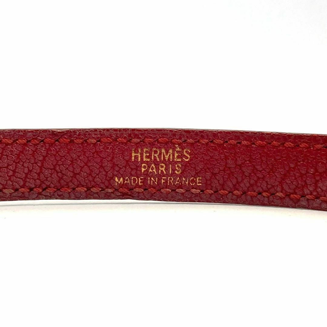 Hermes(エルメス)のエルメス ブレスレット ケリー ドゥブルトゥール レッド ゴールド金具 レザー レディースのアクセサリー(ブレスレット/バングル)の商品写真