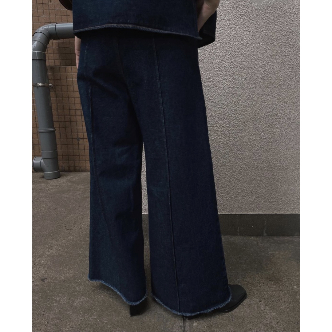 Ameri VINTAGE(アメリヴィンテージ)の新品　ameri vintage☆DOT BUTTON DENIM SET UP レディースのパンツ(デニム/ジーンズ)の商品写真