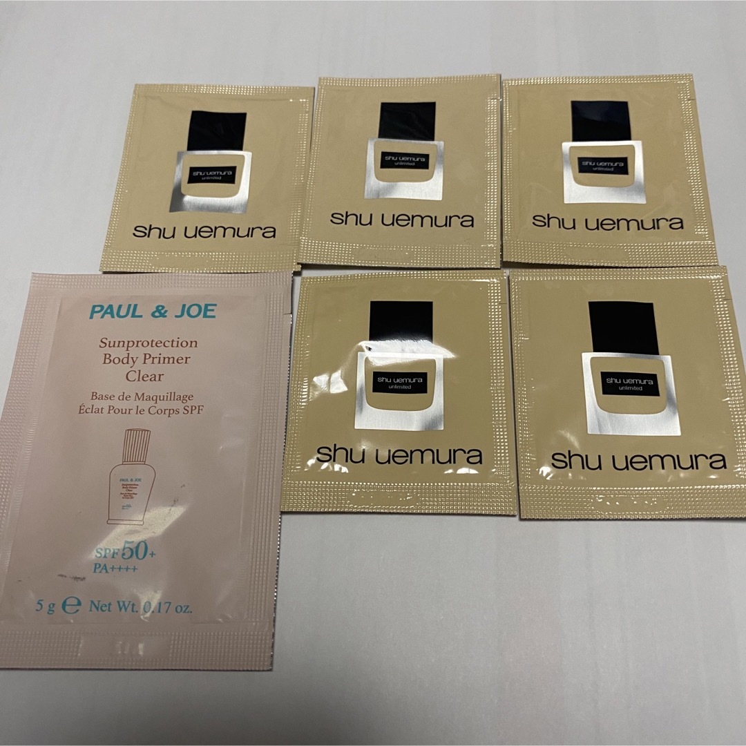 shu uemura(シュウウエムラ)のシュウウエムラ　ポール&ジョー　ファンデーション　日焼け止め　試供品 コスメ/美容のベースメイク/化粧品(化粧下地)の商品写真