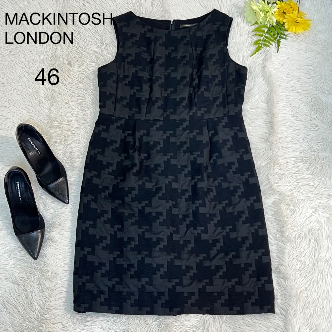 美品❤️MACKINTOSH LONDON  ワンピース　千鳥　大きめ　46