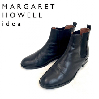 マーガレットハウエル(MARGARET HOWELL)のMARGARET HOWELL idea サイドゴアブーツブラック22.5(ブーツ)