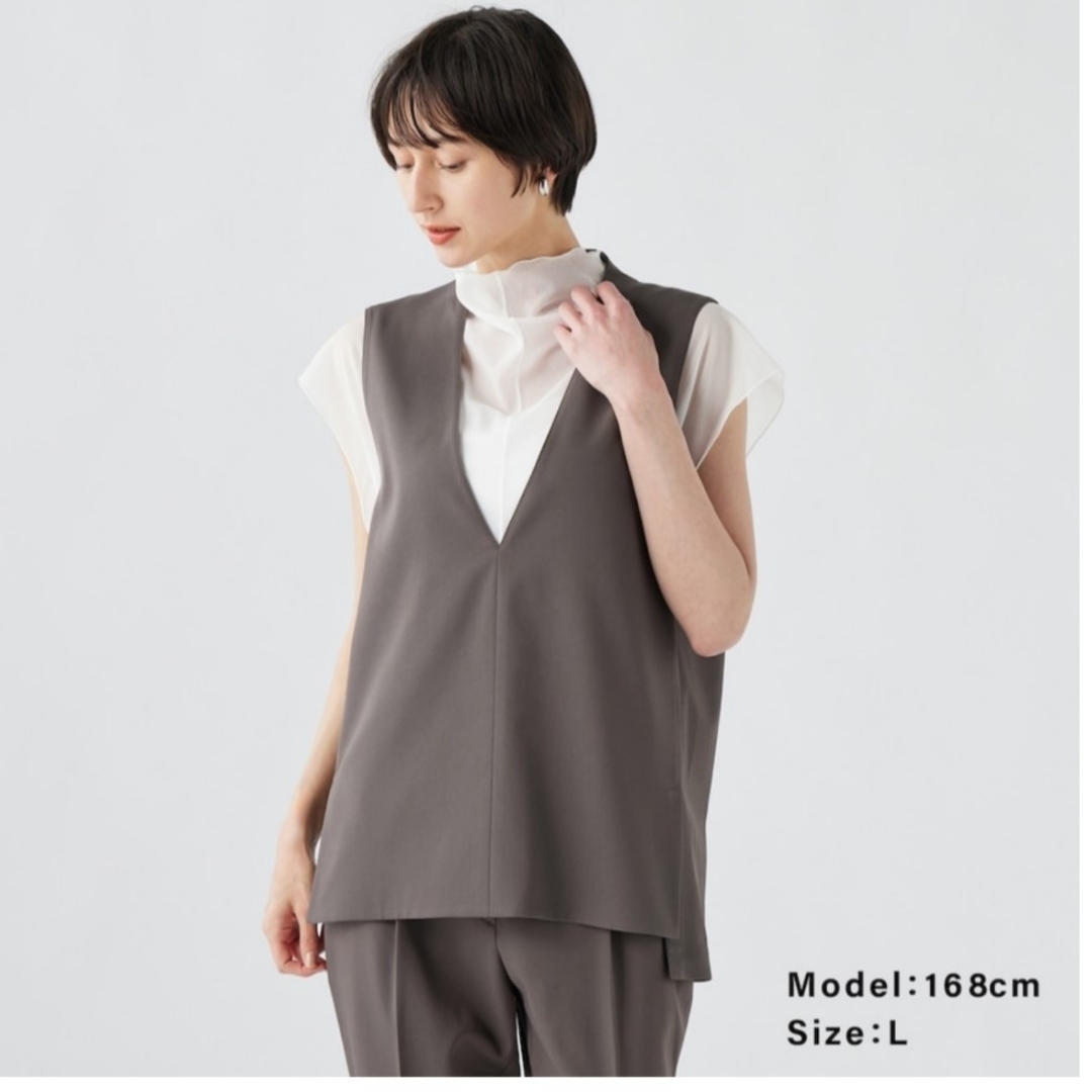 新品!未使用!紙タグ付!♥️PLST♥️コンフォートリュクスVネックベスト。S。 新品!未使用!紙タグ付!♥️PLST♥️コンフォートリュクスVネックベスト。S。