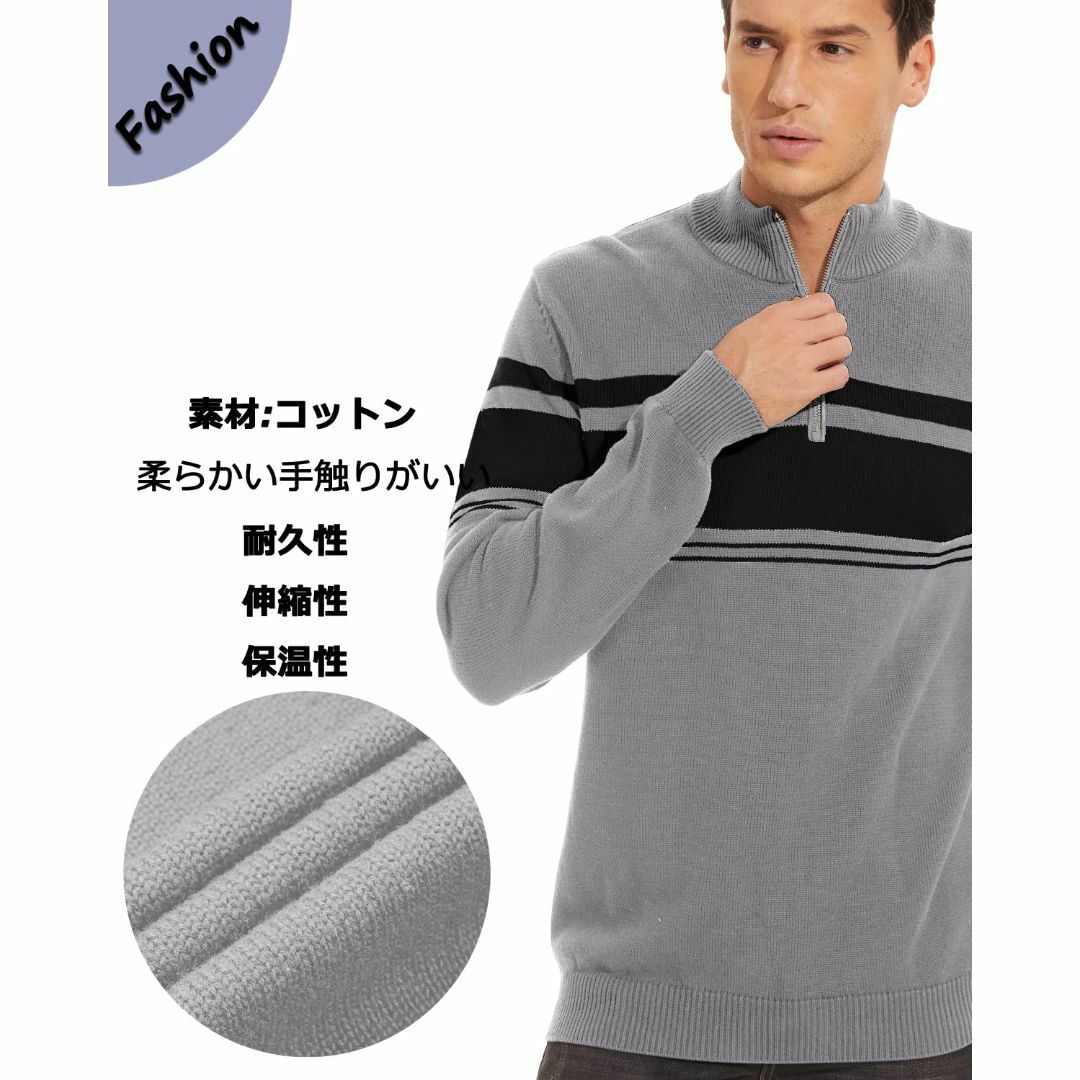 MAGCOMSEN ニット セーター メンズ ゴルフウェア 冬 ハーフジップ お