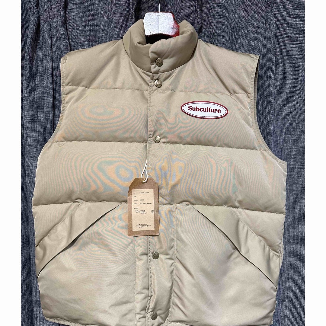 subculture サブカルチャーscDOWN VEST/ BEIGE 1