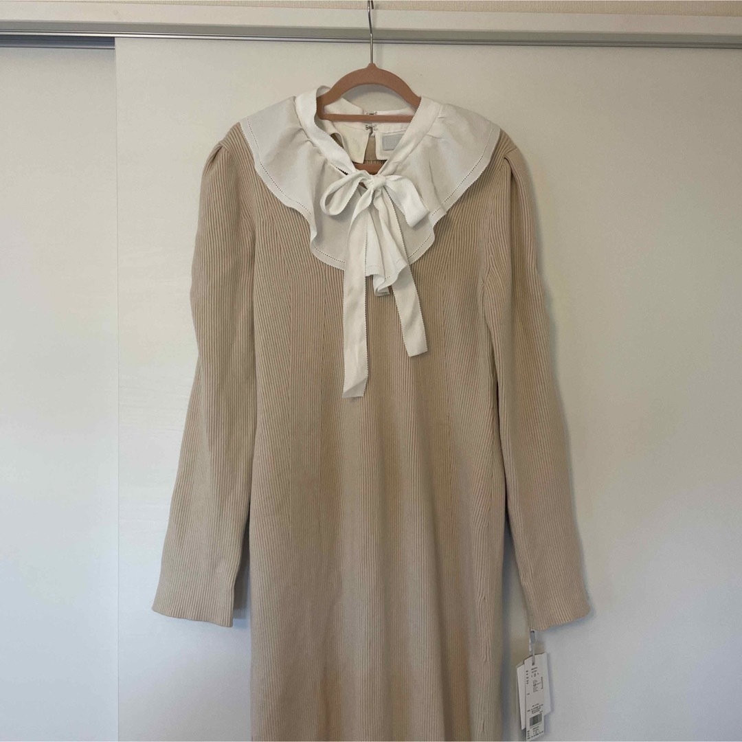 【新品未使用品】セルフォード ボウタイフリル ニットワンピース