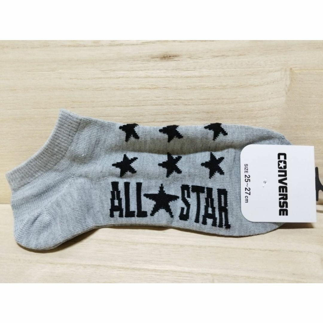 CONVERSE(コンバース)のd福）薄い灰）３足）25-27）福助コンバース★靴下 アンクルソックス13742 メンズのレッグウェア(ソックス)の商品写真