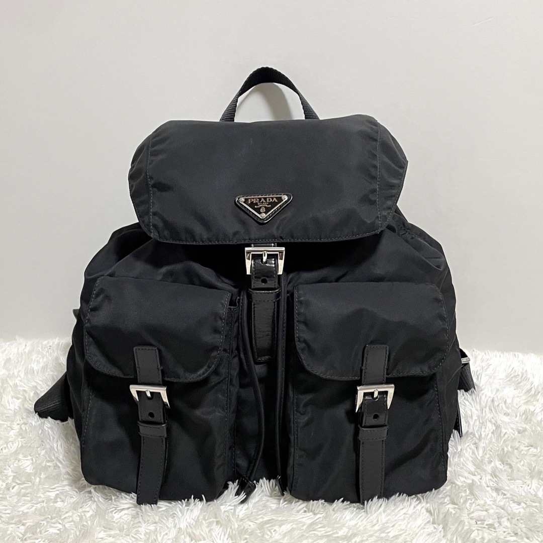 【極美品】 大人気 プラダ PRADA リュック デイパック バックパックポケットx2