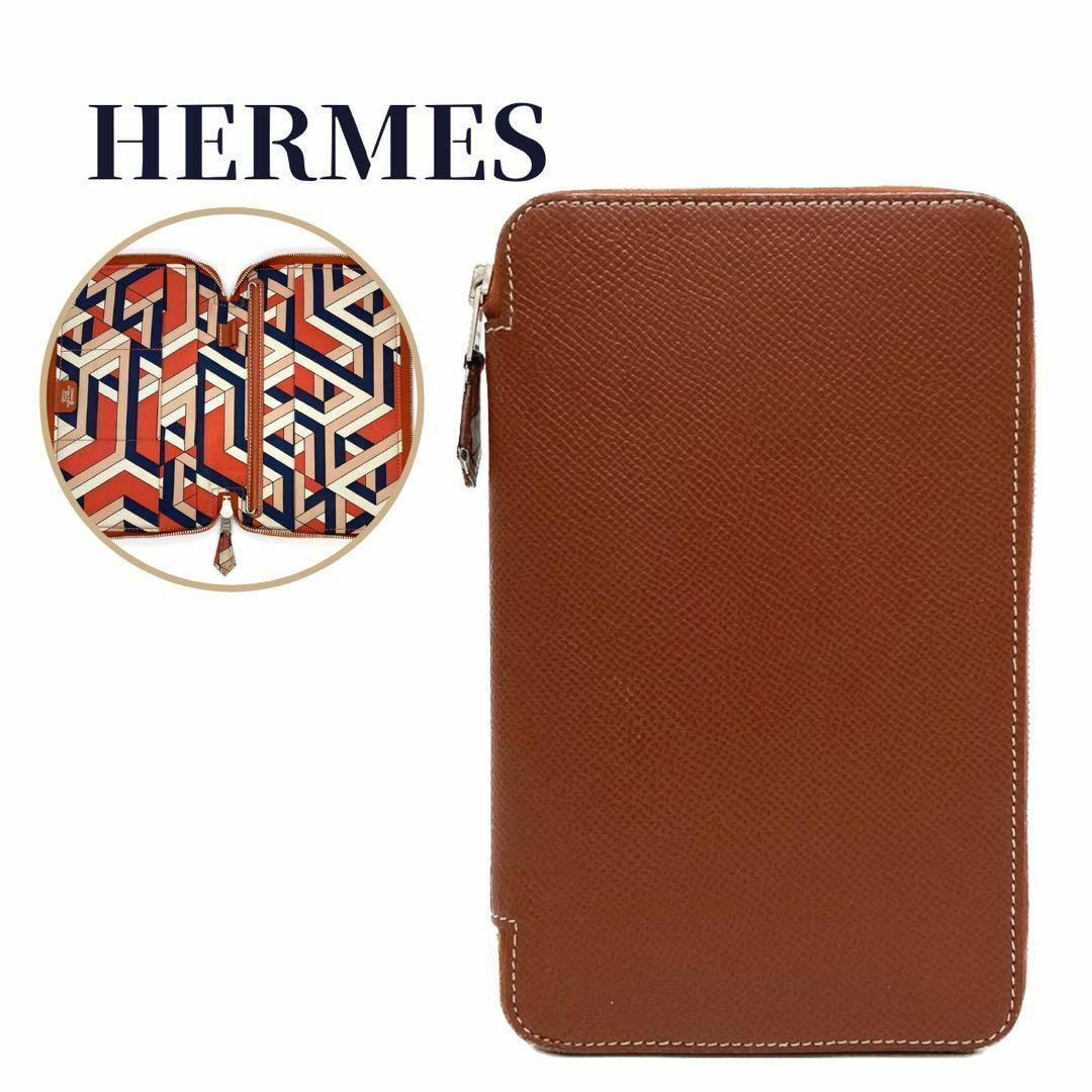 HERMES 手帳カバー アジェンダジップ シルクイン-