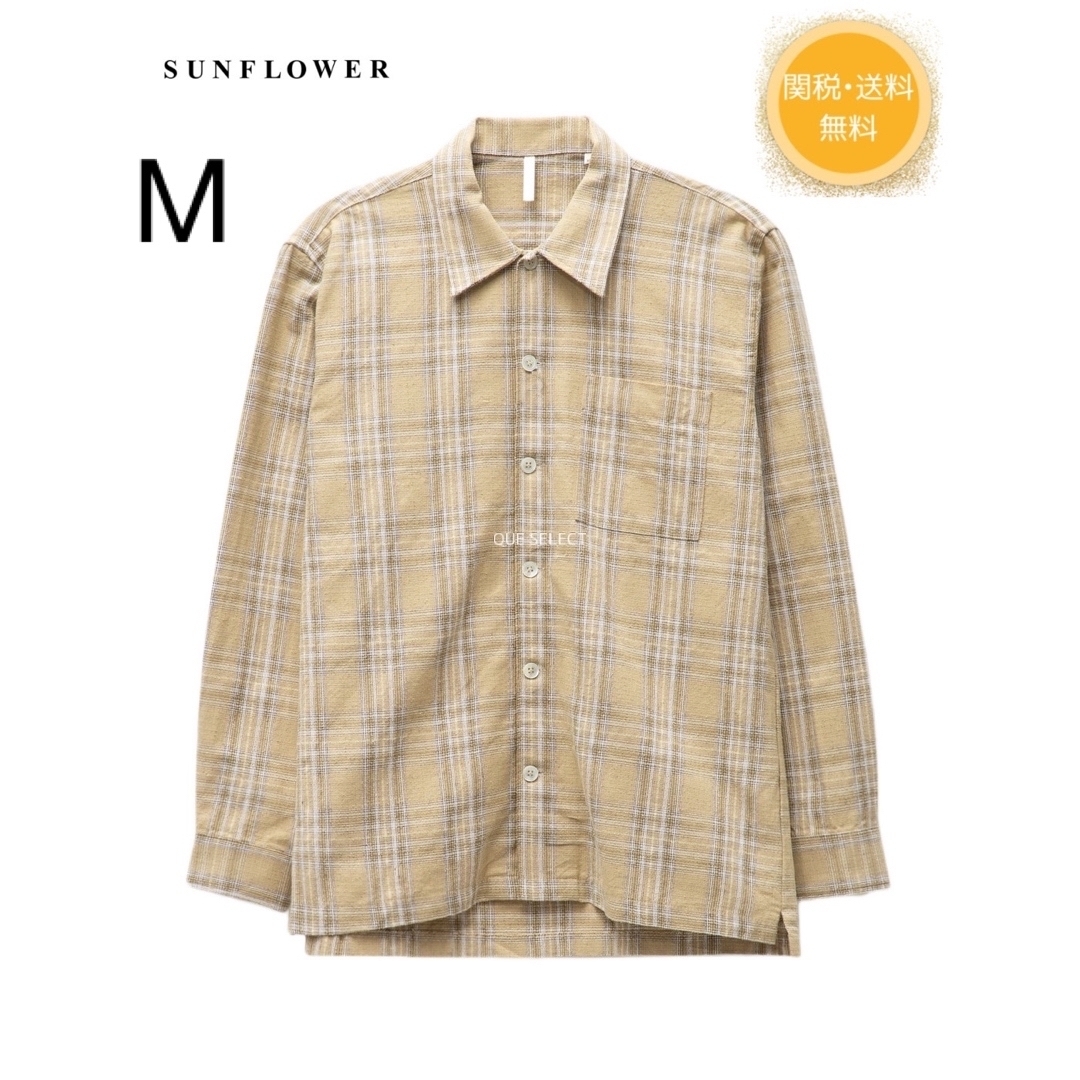 新品　ローズさん着用　23SS SUNFLOWER CHECK SHIRT