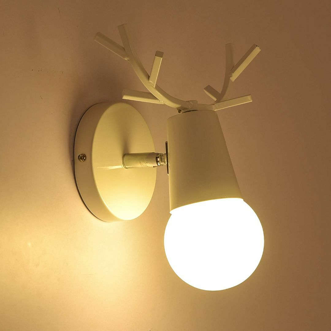 【色: A】鉄製の壁灯 北欧 レトロE27 LED木材壁ライト Edison ロ
