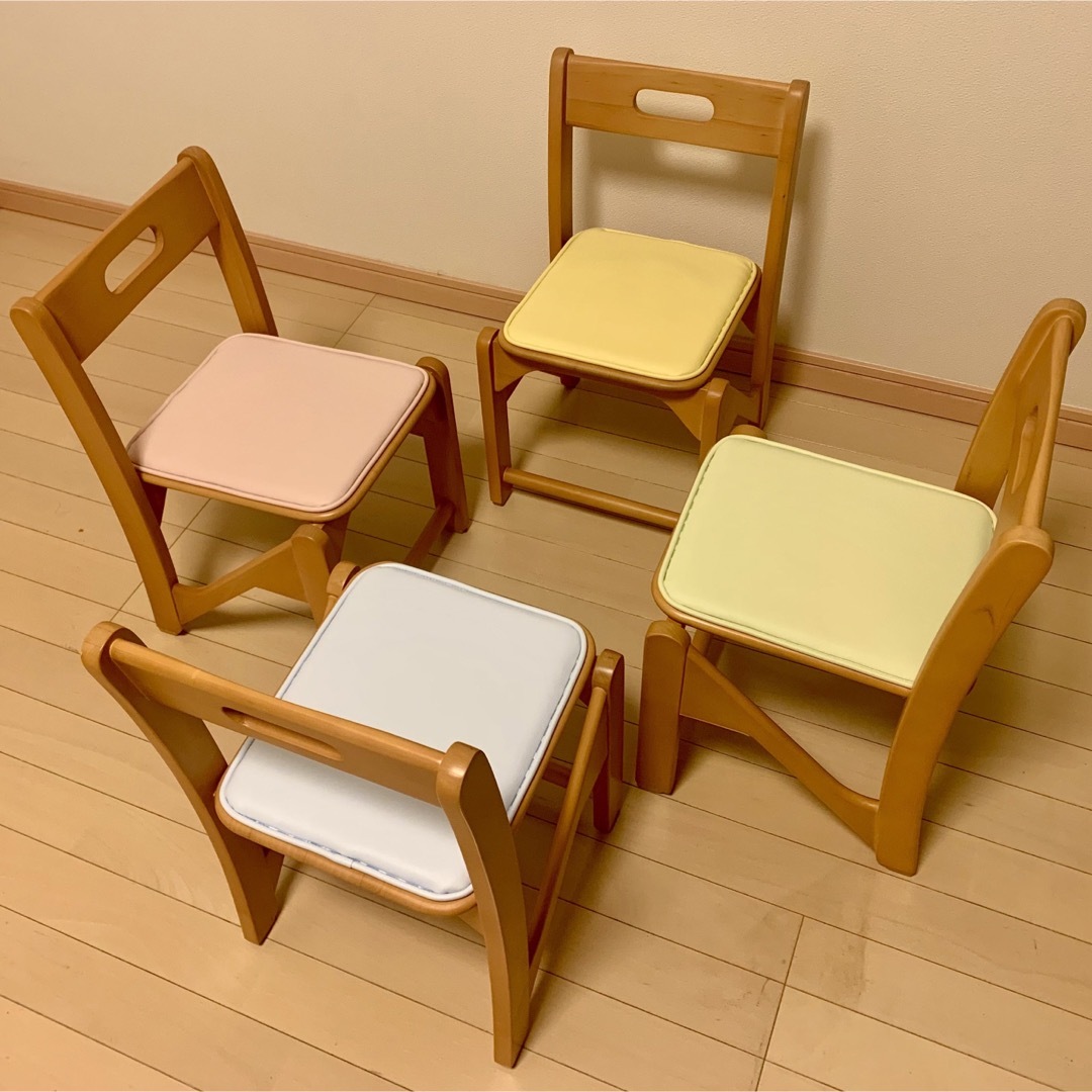 キッズチェア4脚セット リペア ユニコーンカラーH chair L（4～5歳児） 3