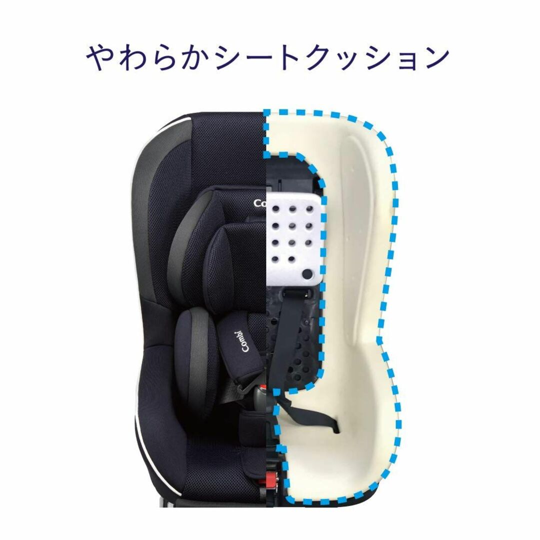 色: ブラック】コンビ ISOFIX固定 プロガード ISOFIX エッグショ 自動車用チャイルドシート本体