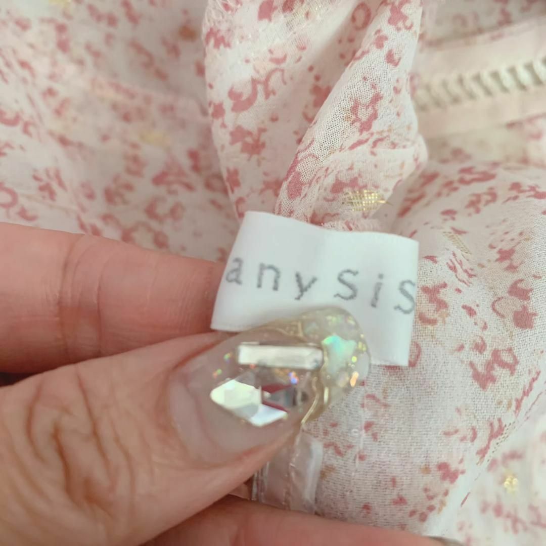 anySiS(エニィスィス)の【anySiS】小花柄ノースリーブシフォンワンピース　S-Mサイズ相当 レディースのワンピース(ひざ丈ワンピース)の商品写真