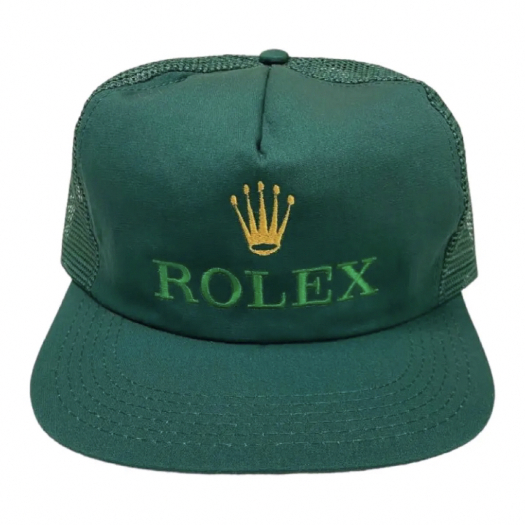 DEAD STOCK USA製 ROLEX ロレックス トラッカーキャップ未使用育てがいのあるキャップです