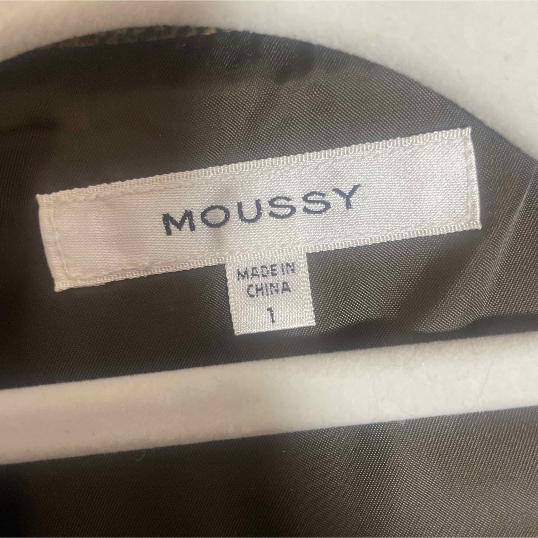 moussy チェック コート