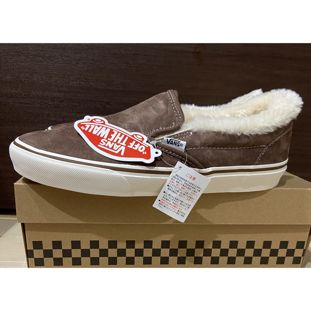 27cm 【vans】ブラウン×ボア　スリッポン