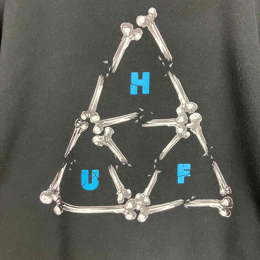 HUFハフ ボーントライアングル 両面プリント プルオーバー スウェット