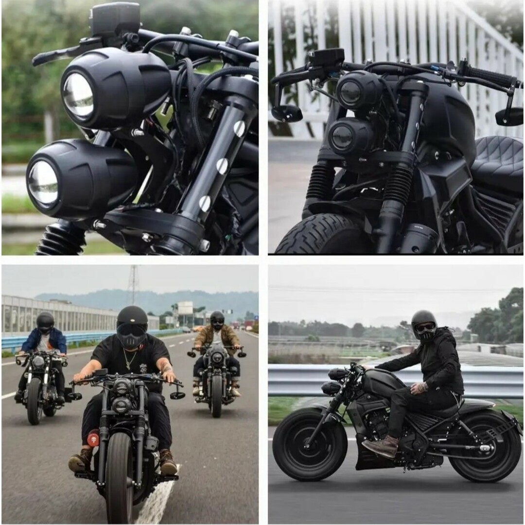 ホンダ(ホンダ)のMOTOBOX レブル250 500 ヘッドライト 縦目 LED２灯化 キット 自動車/バイクのバイク(パーツ)の商品写真