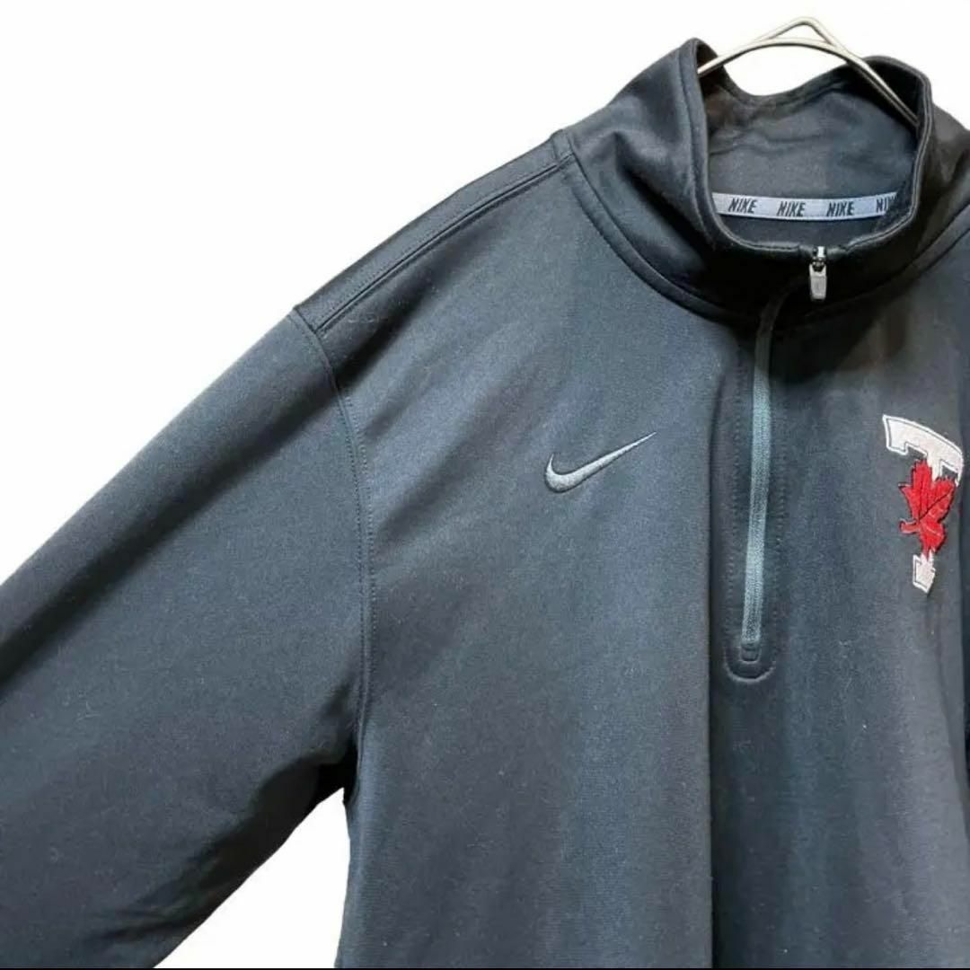 銀タグ90S】NIKEナイキフード付きトラックジャケットハーフジップ L